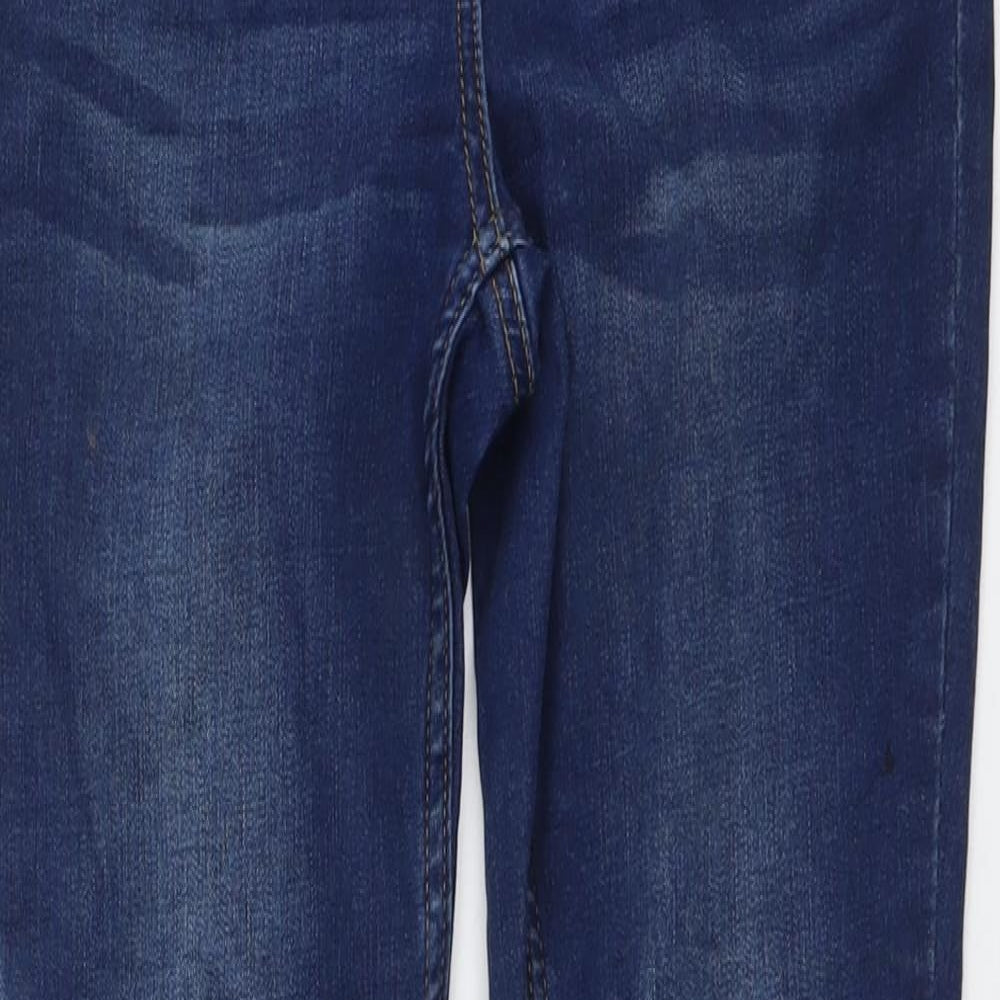 Falmer Womens Blue Cotton Skinny Jeans Size 10 L27 in Regular Button