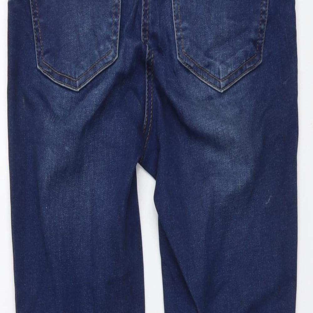 Falmer Womens Blue Cotton Skinny Jeans Size 10 L27 in Regular Button