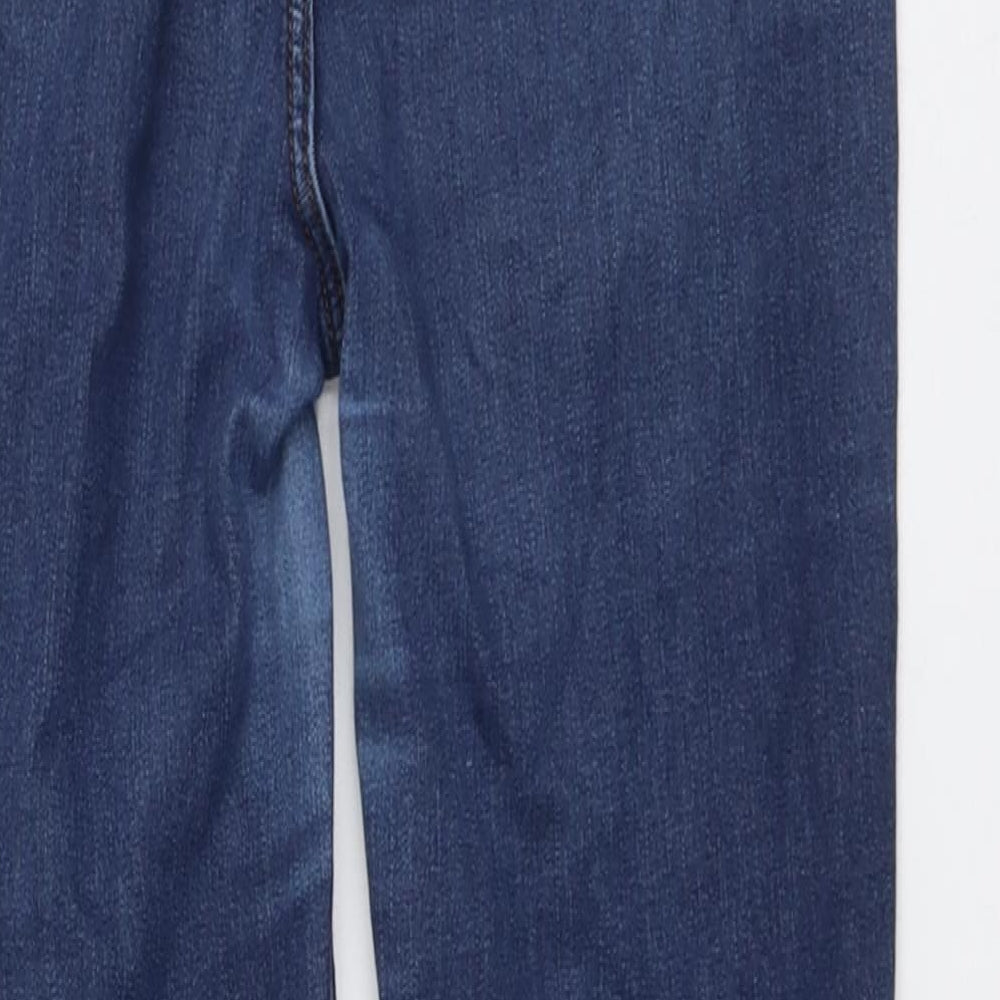 Marks and Spencer Womens Blue Cotton Skinny Jeans Size 10 L27 in Regular Button