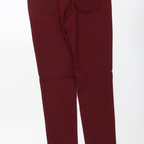 Vs. Miss Womens Red Cotton Trousers Size L L30 in Regular Button