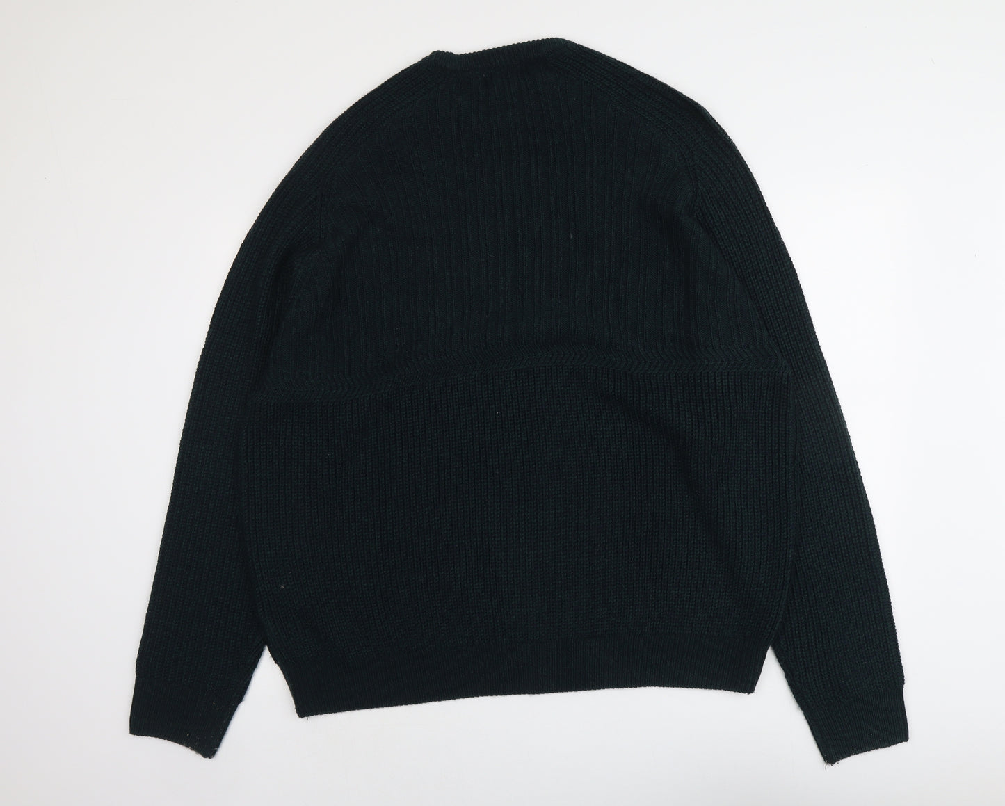 PG Field Mens Green Round Neck Acrylic Pullover Jumper Size 2XL Long Sleeve
