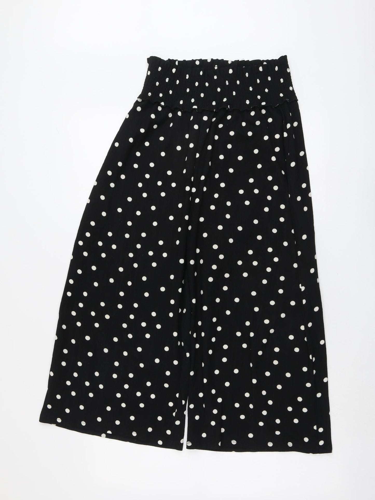 River Island Womens Black Polka Dot Polyester Trousers Size 12 L21 in Regular
