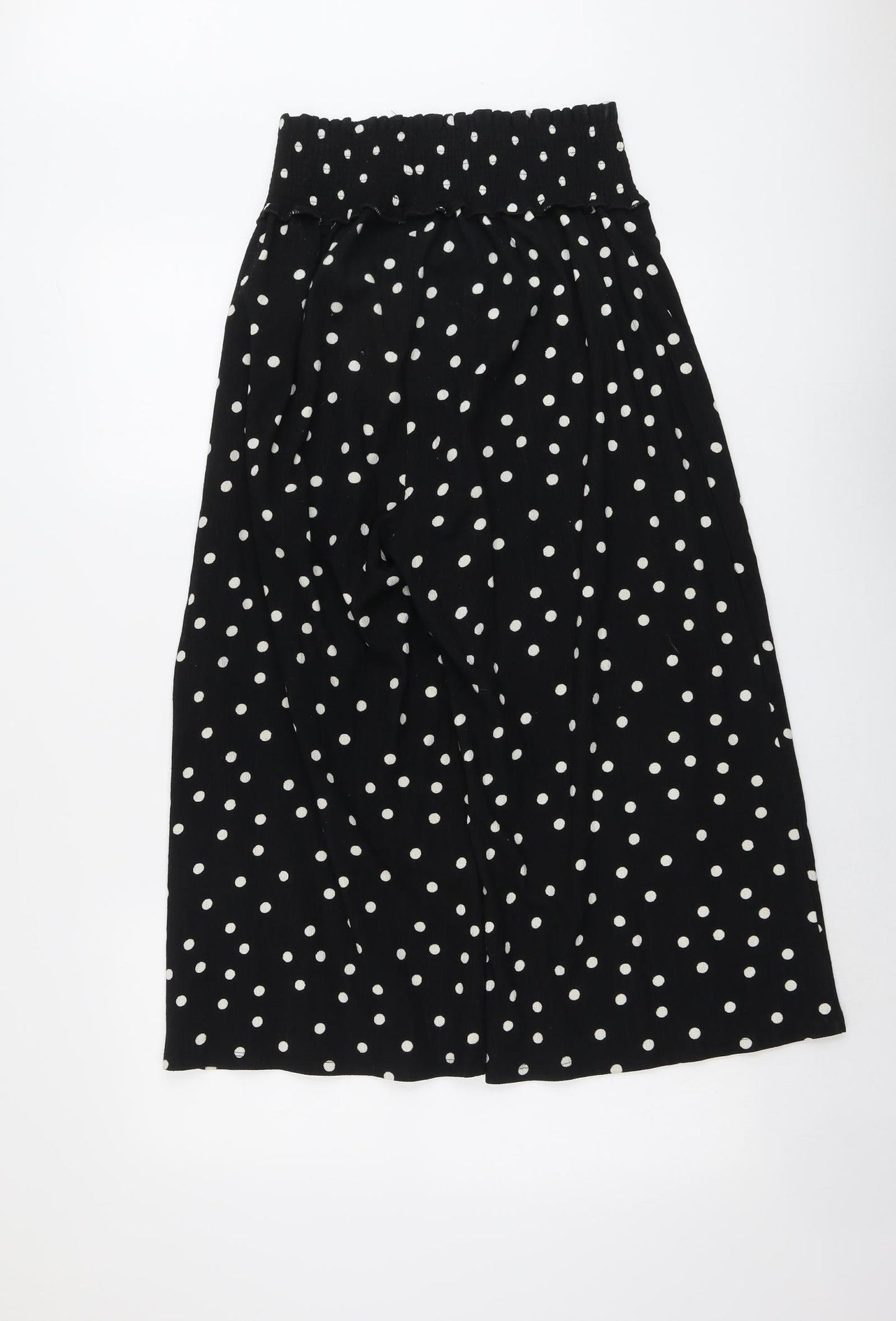 River Island Womens Black Polka Dot Polyester Trousers Size 12 L21 in Regular