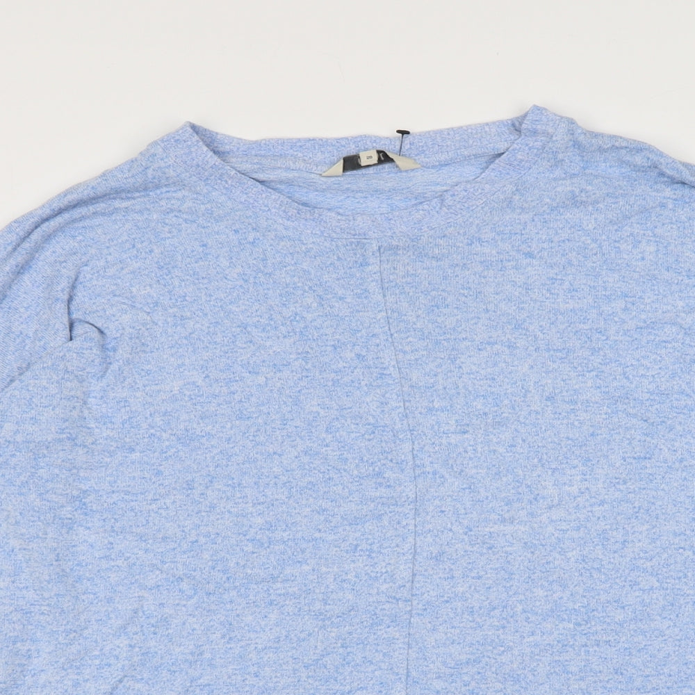 NEXT Womens Blue Round Neck Geometric Viscose Pullover Jumper Size 20