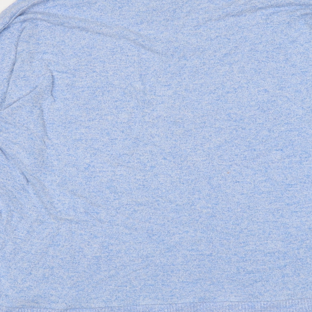 NEXT Womens Blue Round Neck Geometric Viscose Pullover Jumper Size 20