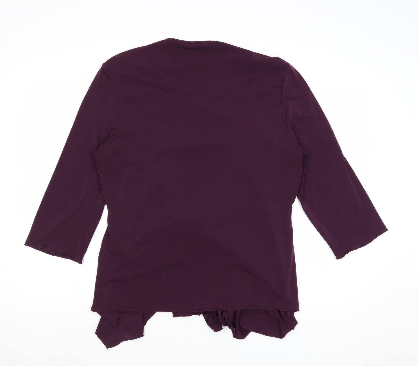 Editions Womens Purple Round Neck Geometric Polyester Cardigan Jumper Size 16 - Twin Set