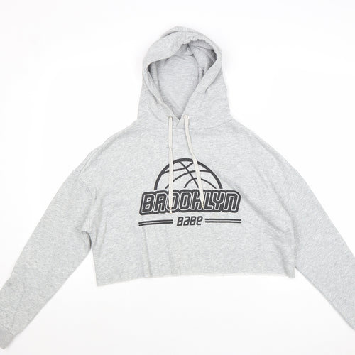 Divided by H&M Womens Grey Cotton Pullover Hoodie Size S Pullover - Brooklyn Babe
