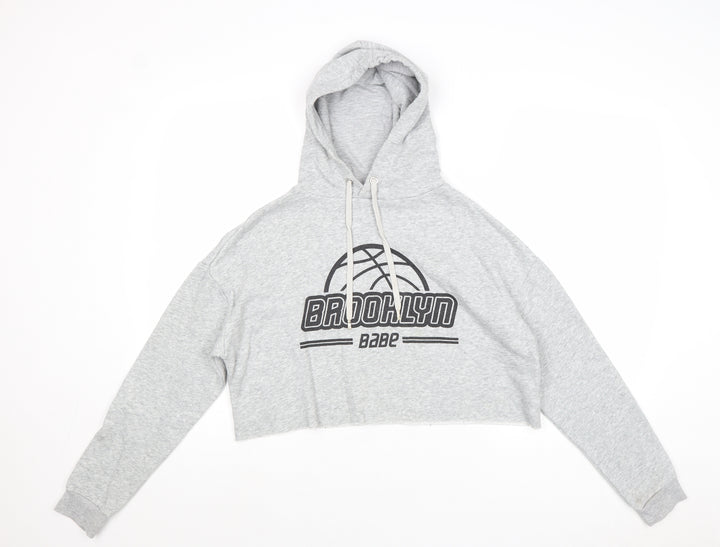 Divided by H&M Womens Grey Cotton Pullover Hoodie Size S Pullover - Brooklyn Babe