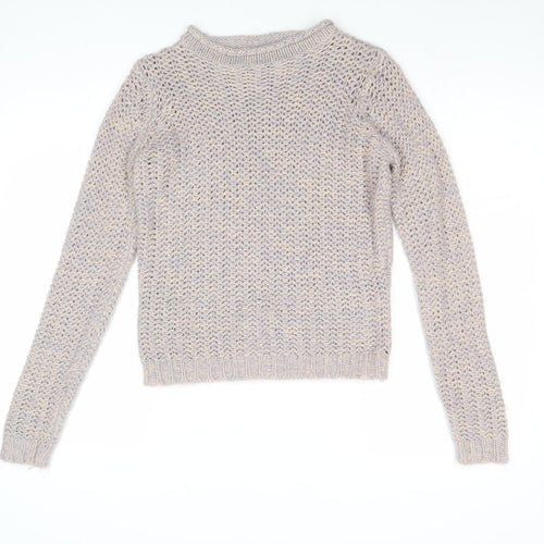Dorothy Perkins Womens Multicoloured Boat Neck Acrylic Pullover Jumper Size 10