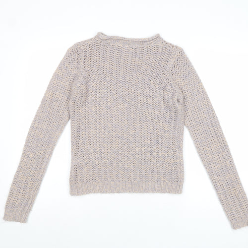 Dorothy Perkins Womens Multicoloured Boat Neck Acrylic Pullover Jumper Size 10