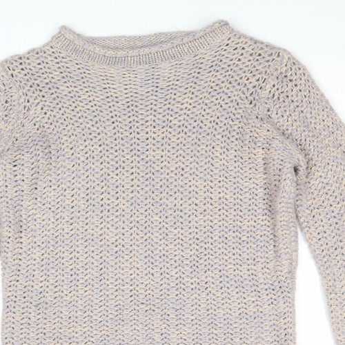 Dorothy Perkins Womens Multicoloured Boat Neck Acrylic Pullover Jumper Size 10