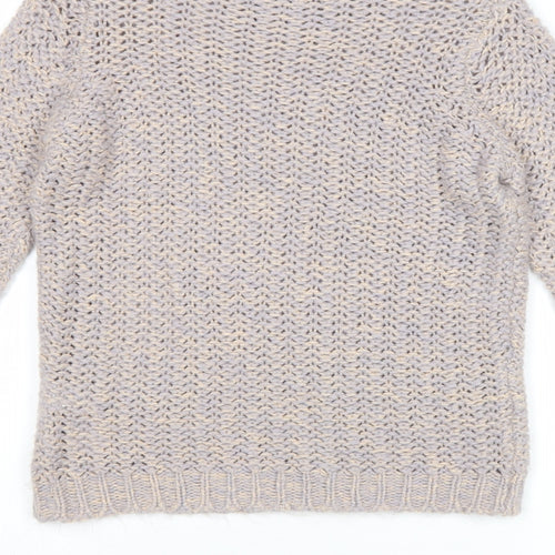 Dorothy Perkins Womens Multicoloured Boat Neck Acrylic Pullover Jumper Size 10