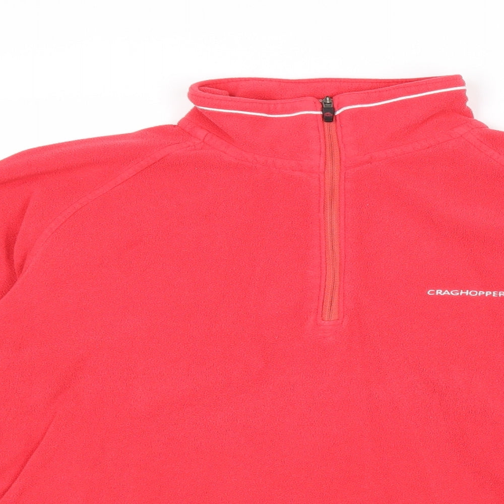 Craghoppers Womens Pink Polyester Pullover Sweatshirt Size 10 Zip
