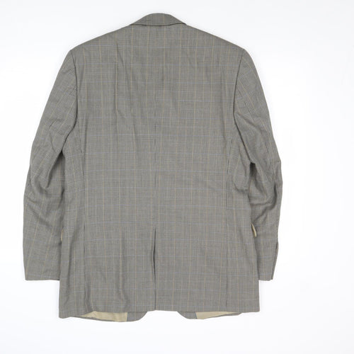 BHS Mens Multicoloured Geometric Wool Jacket Suit Jacket Size 40 Regular