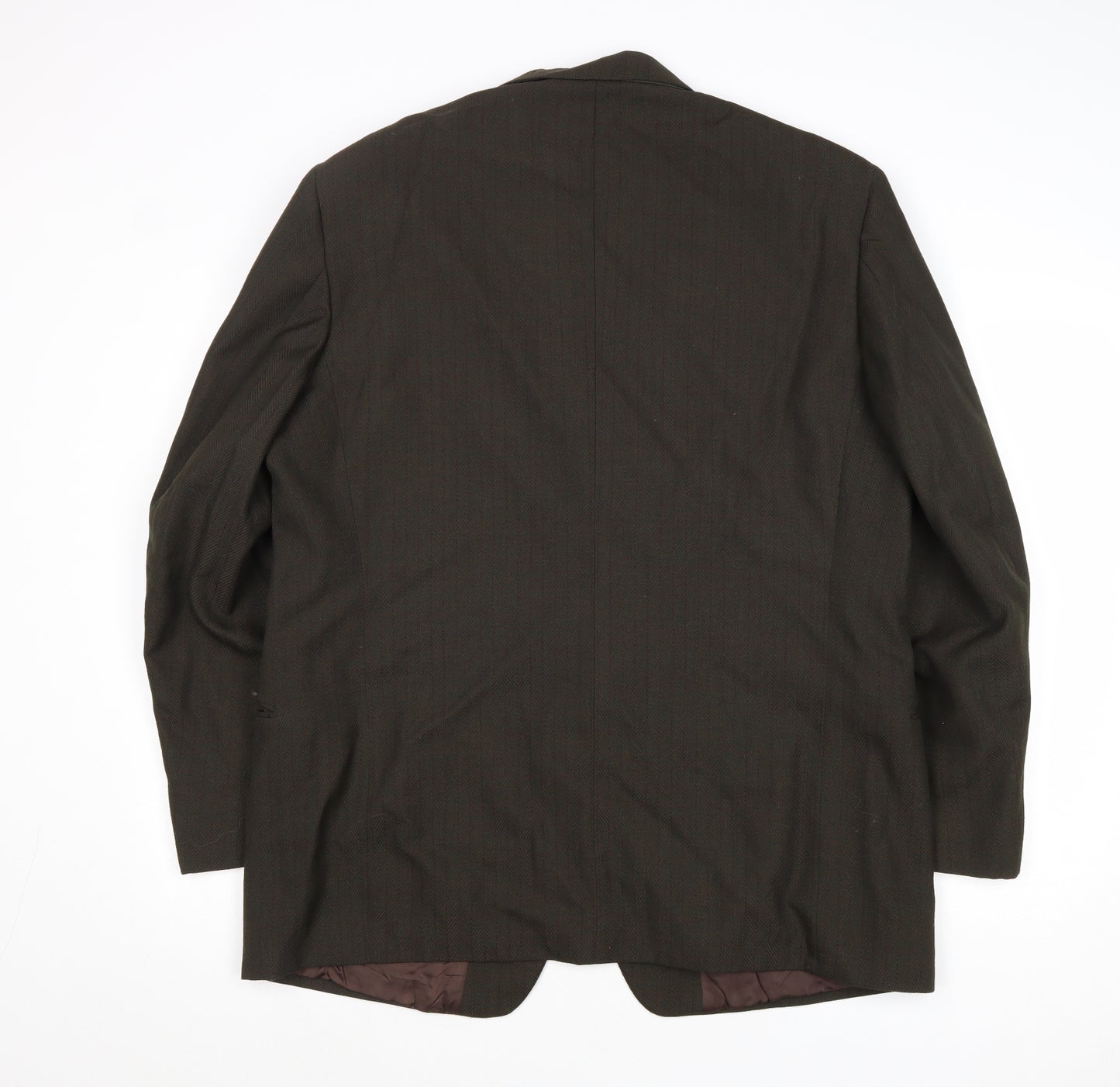 Greenwoods Mens Brown Wool Jacket Suit Jacket Size 44 Regular