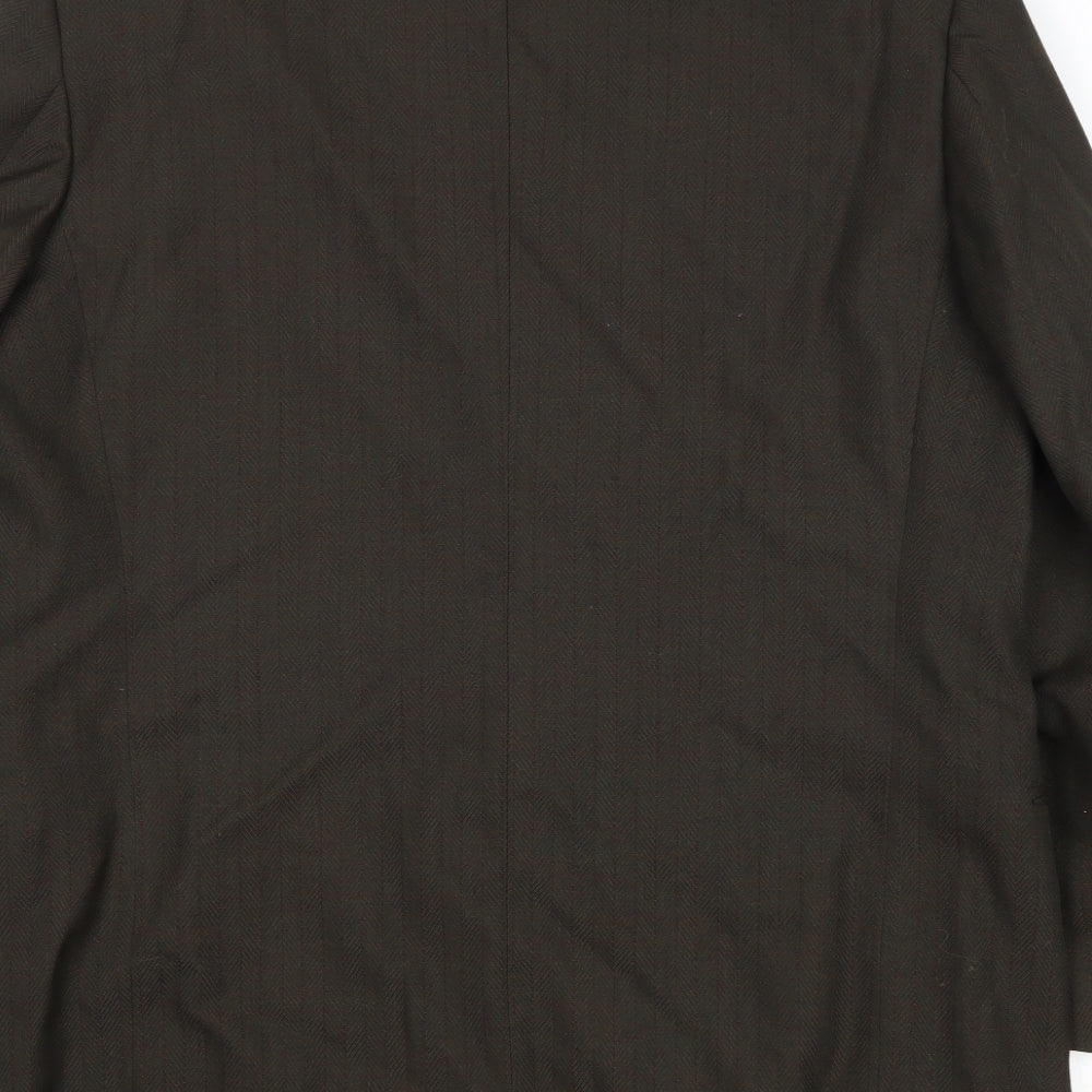 Greenwoods Mens Brown Wool Jacket Suit Jacket Size 44 Regular