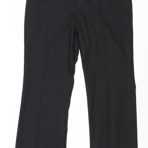 NEXT Womens Black Polyester Trousers Size 34 in Regular Zip