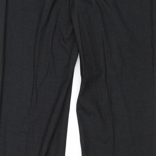 NEXT Womens Black Polyester Trousers Size 34 in Regular Zip