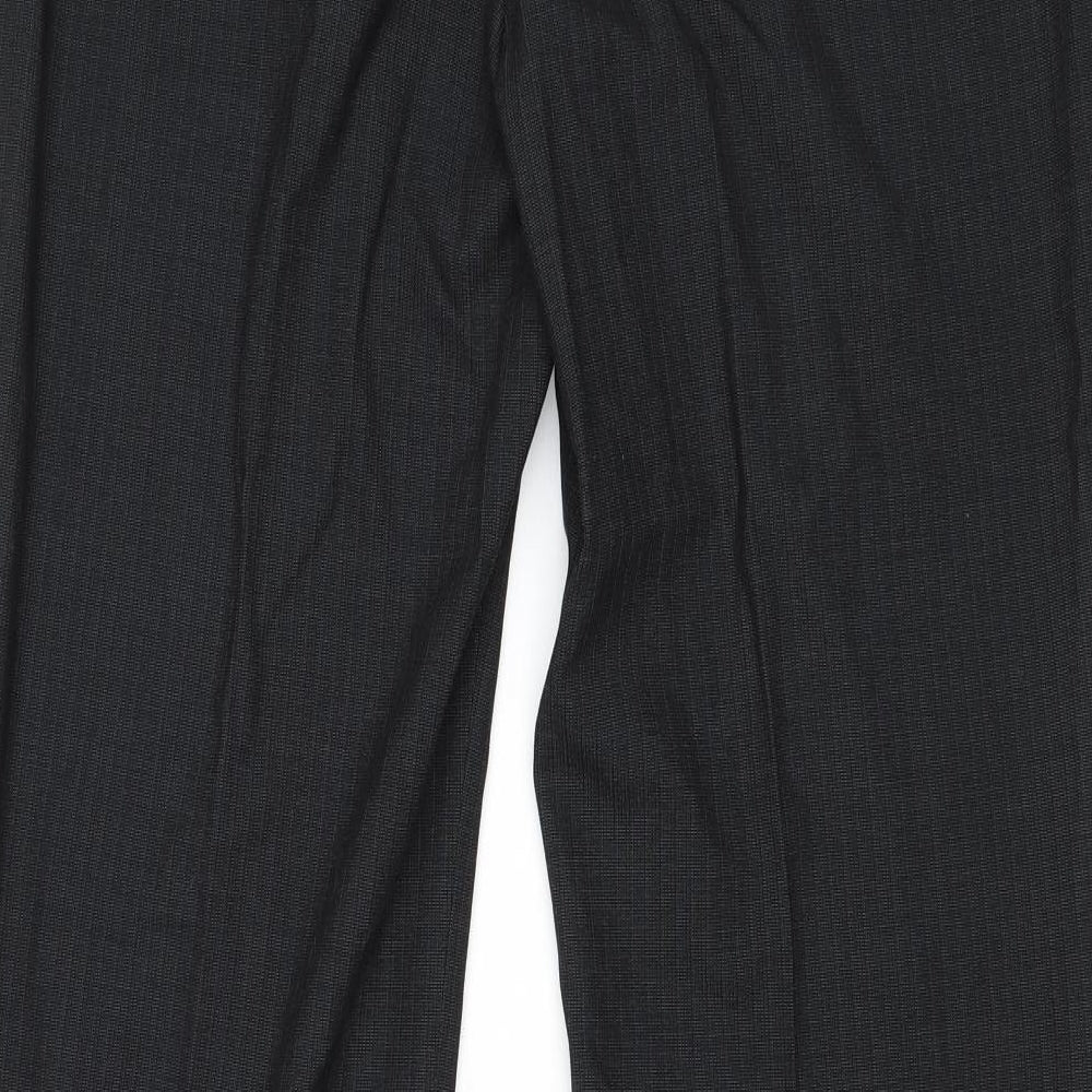 NEXT Womens Black Polyester Trousers Size 34 in Regular Zip