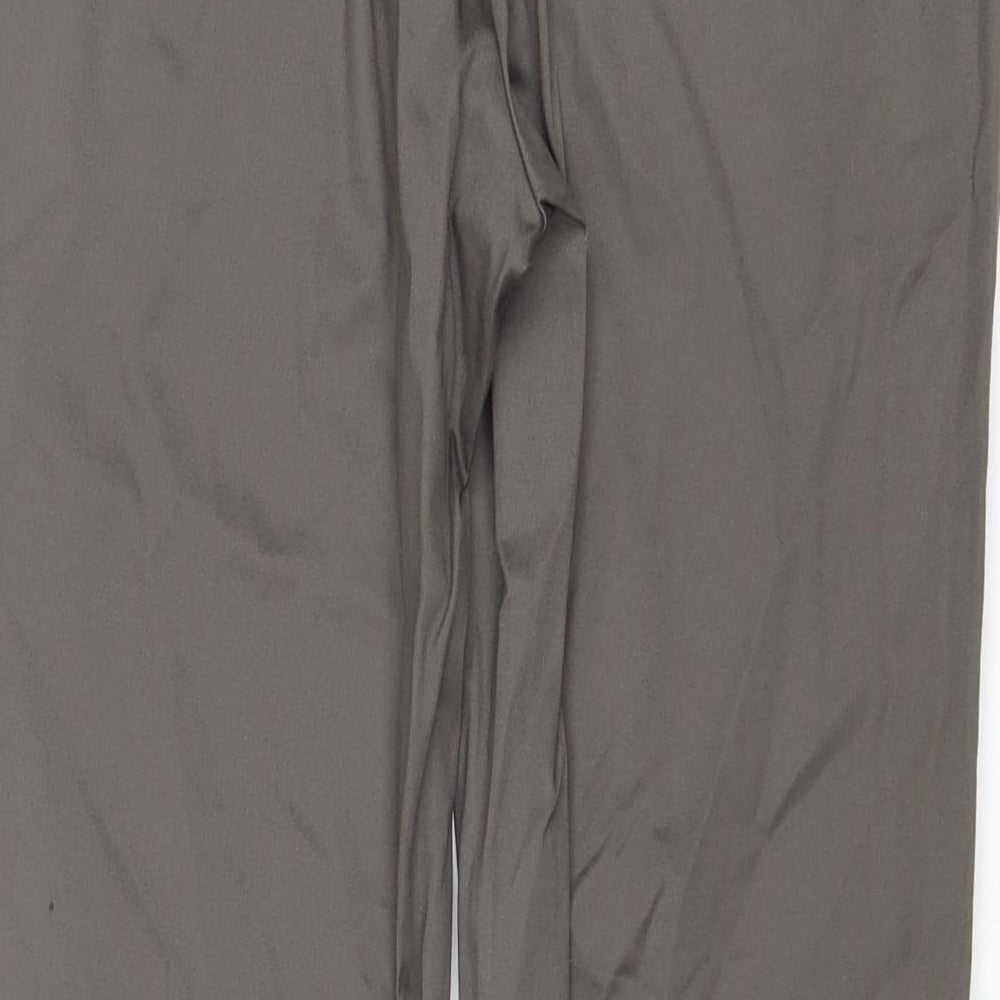 Marks and Spencer Womens Brown Cotton Trousers Size 8 Regular Zip