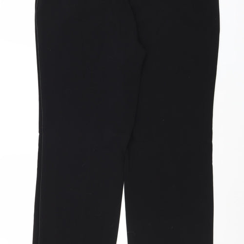 Sag Harbor Womens Black Polyester Trousers Size 16 Regular Zip