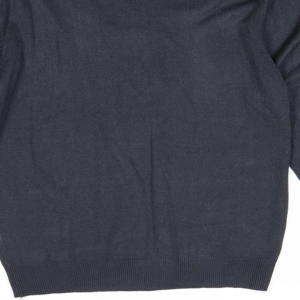 UrbanSpirit Mens Blue V-Neck Acrylic Pullover Jumper Size S Long Sleeve