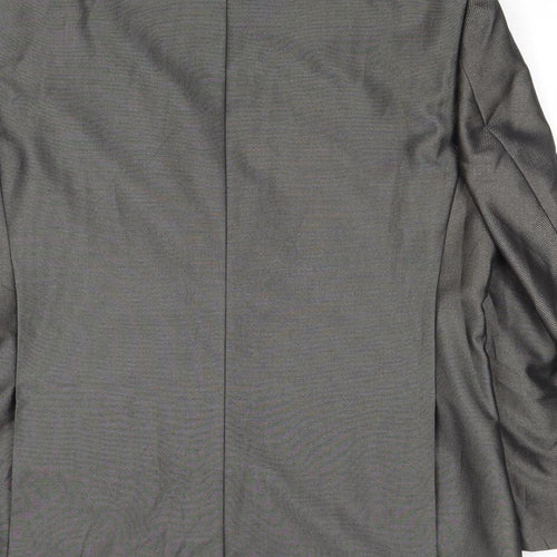 Fellini Mens Grey Polyester Jacket Suit Jacket Size 42 Regular