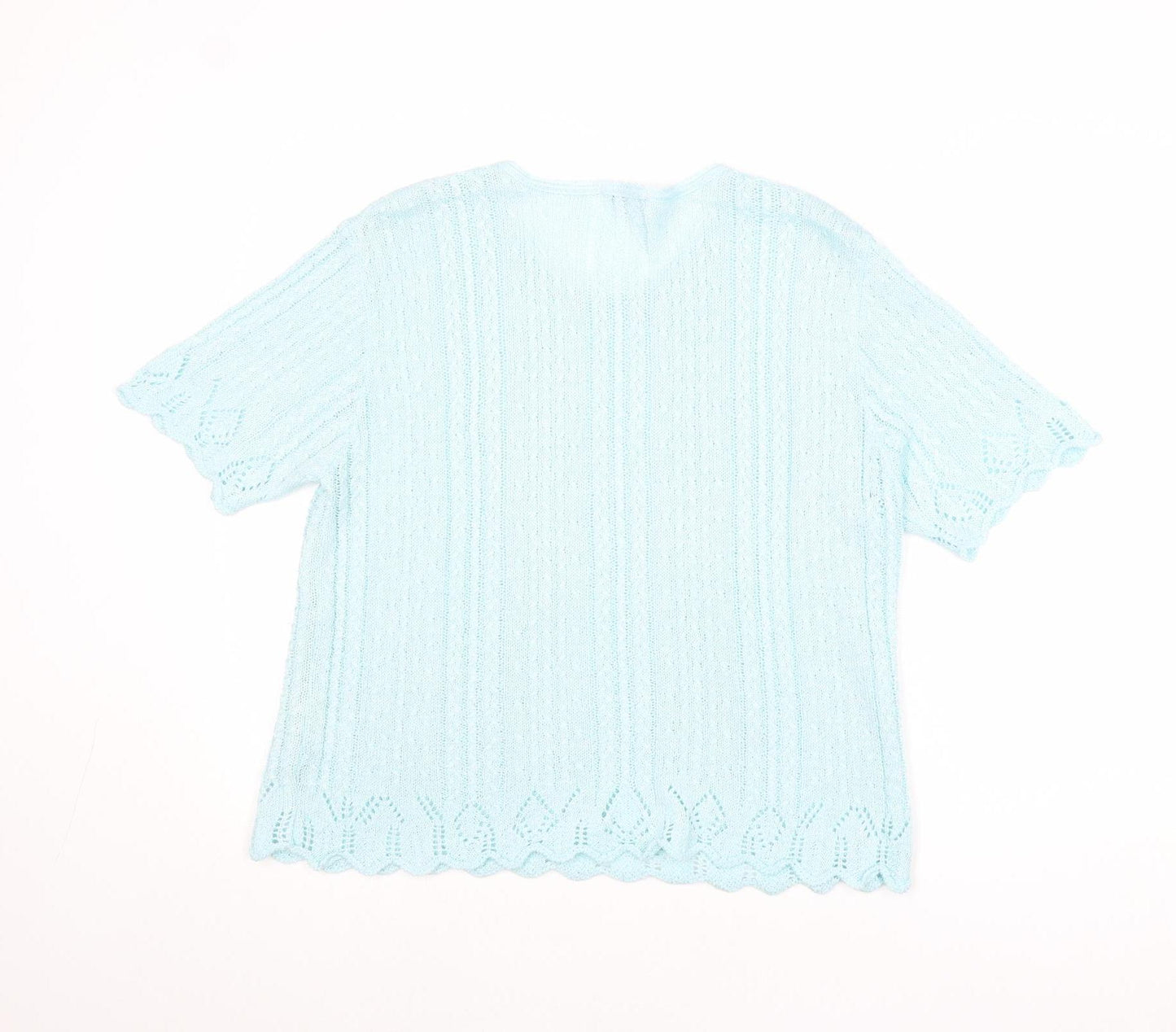 Berkertex Womens Blue Round Neck Acrylic Pullover Jumper Size 14 - Size 14-16