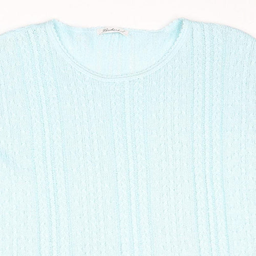 Berkertex Womens Blue Round Neck Acrylic Pullover Jumper Size 14 - Size 14-16