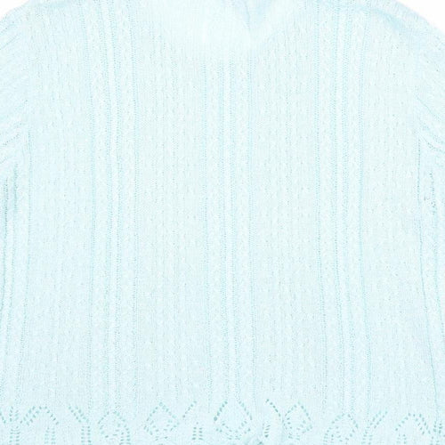 Berkertex Womens Blue Round Neck Acrylic Pullover Jumper Size 14 - Size 14-16