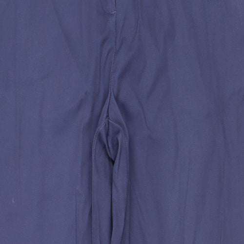 NEXT Womens Blue Cotton Chino Trousers Size 12 Regular Zip