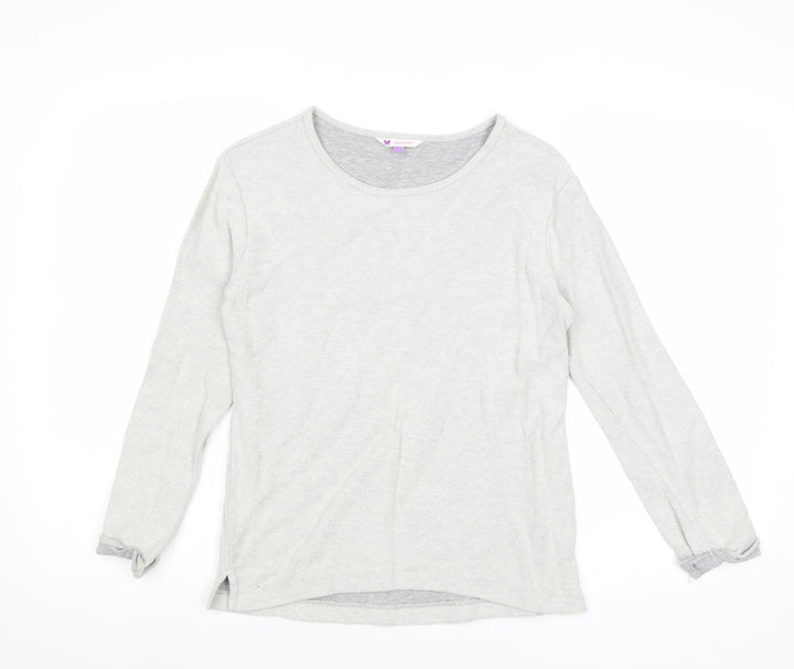 John Lewis Girls Grey Cotton Pullover Sweatshirt Size 11 Years Pullover