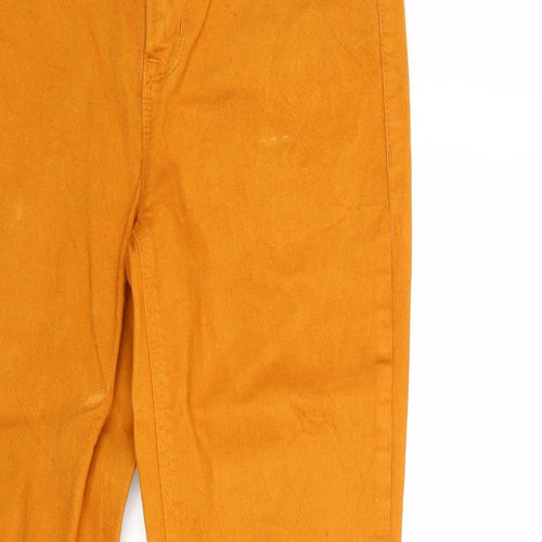 Old Navy Womens Orange Cotton Skinny Jeans Size 28 in Regular Zip