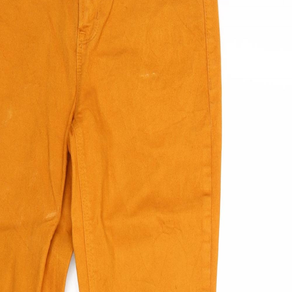 Old Navy Womens Orange Cotton Skinny Jeans Size 28 in Regular Zip