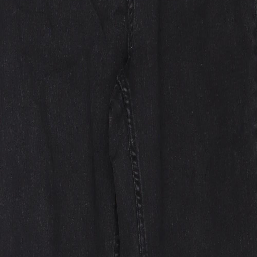 H&M Womens Black Cotton Skinny Jeans Size 10 Regular Zip
