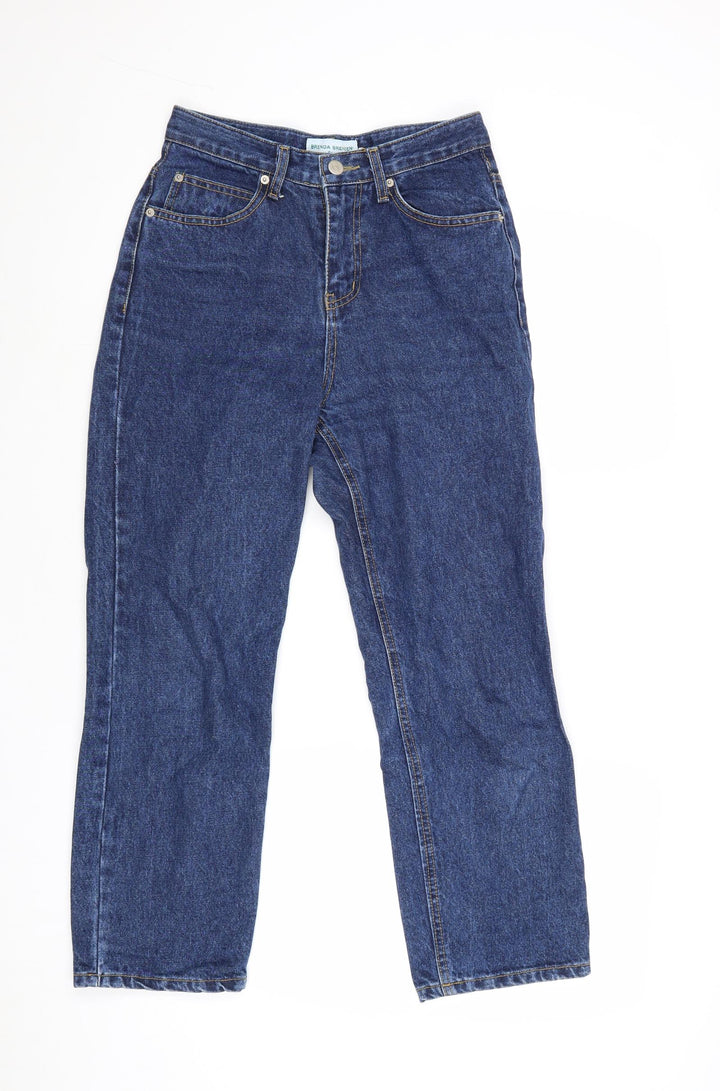 Branda Brenden Womens Blue Cotton Mom Jeans Size 26 in Regular Zip