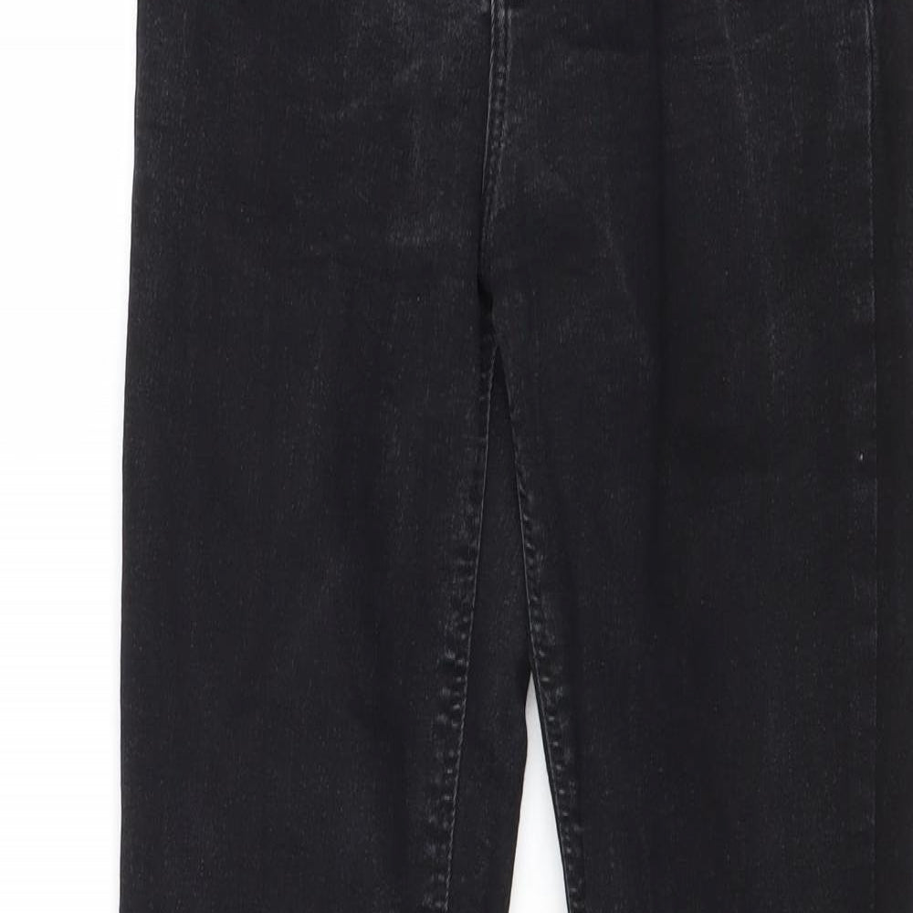 Zara Womens Black Cotton Skinny Jeans Size 6 Regular Zip