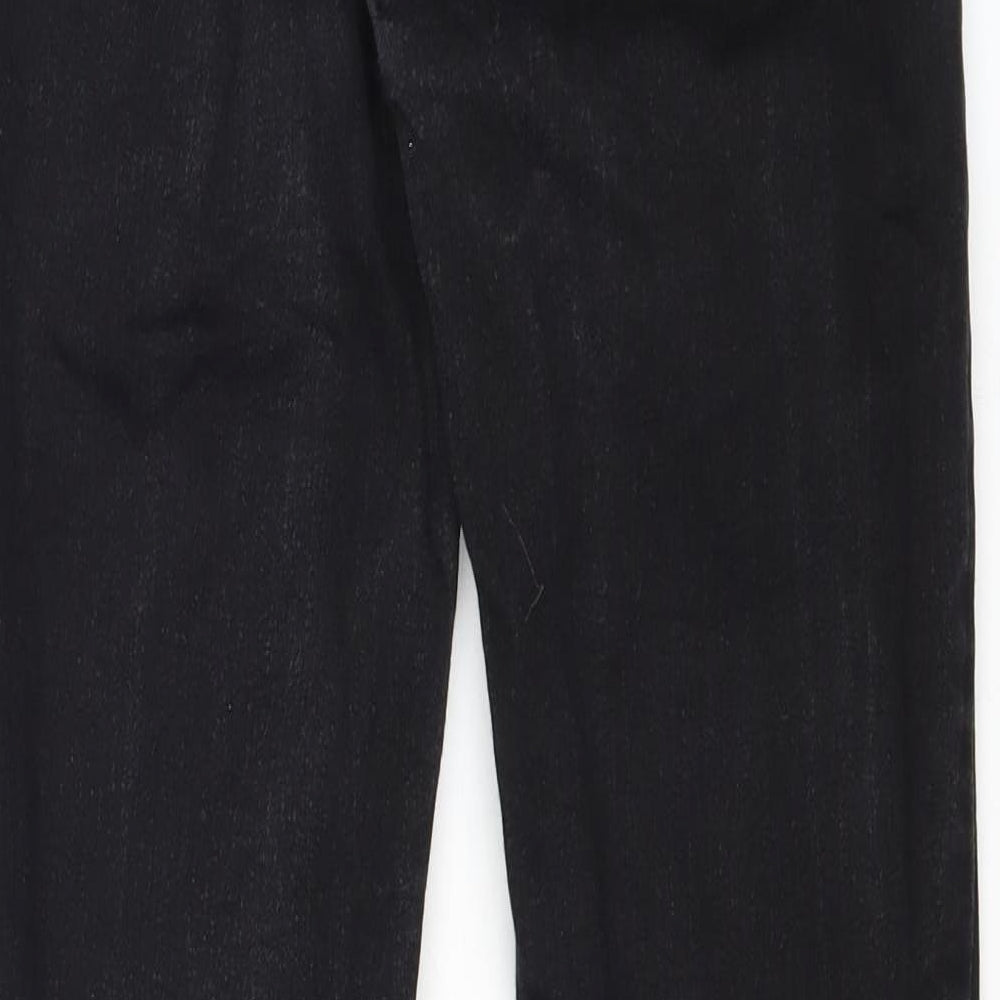 Zara Womens Black Cotton Skinny Jeans Size 6 Regular Zip