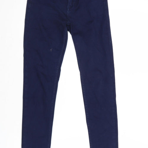 French Connection Womens Blue Cotton Skinny Jeans Size 6 Regular Zip