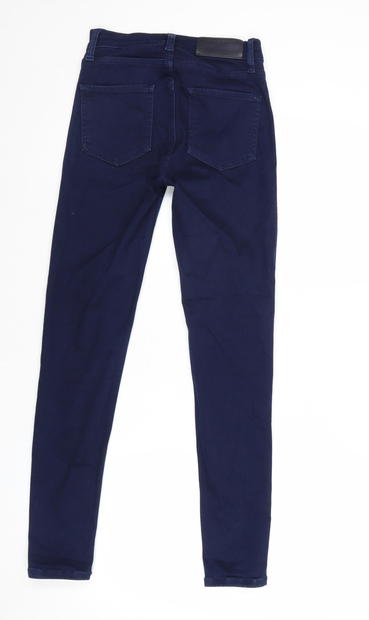 French Connection Womens Blue Cotton Skinny Jeans Size 6 Regular Zip
