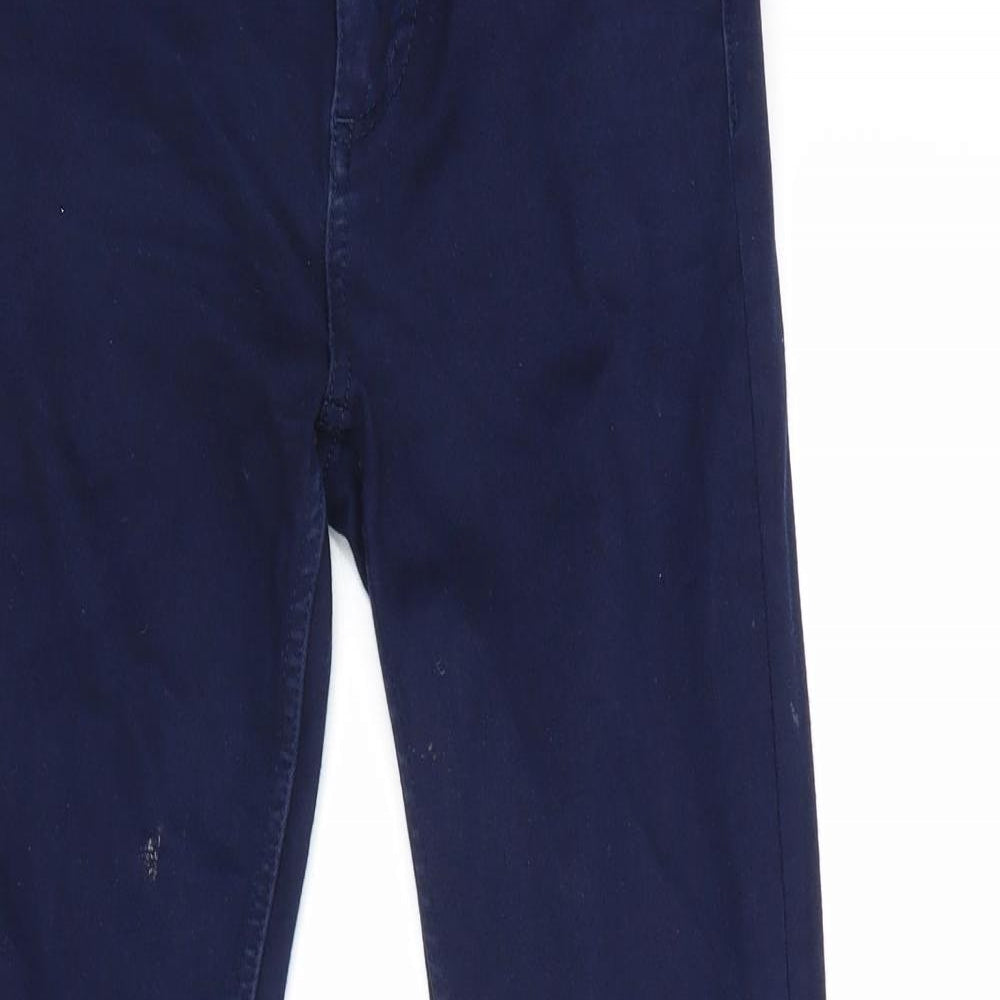 French Connection Womens Blue Cotton Skinny Jeans Size 6 Regular Zip
