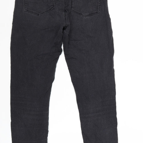 Bershka Womens Grey Cotton Skinny Jeans Size 10 Regular Zip