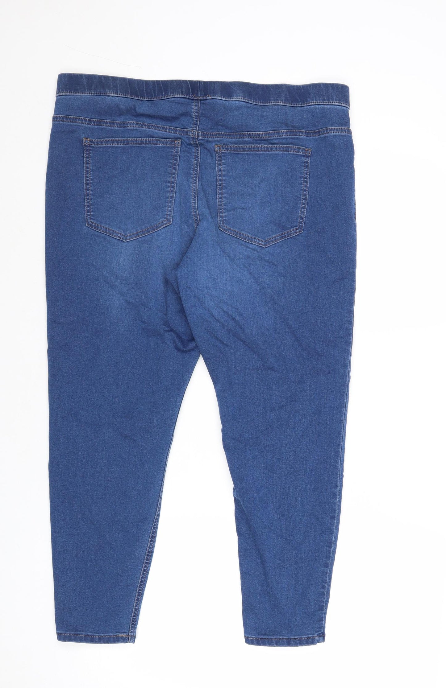 Marks and Spencer Womens Blue Cotton Jegging Jeans Size 18 Regular