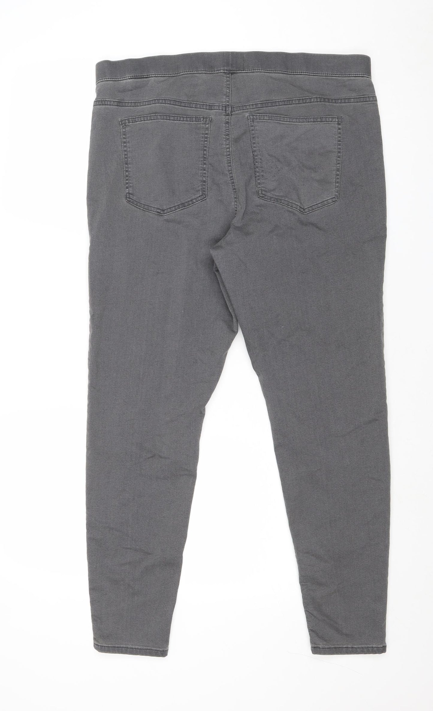 Marks and Spencer Womens Grey Cotton Jegging Jeans Size 18 Regular