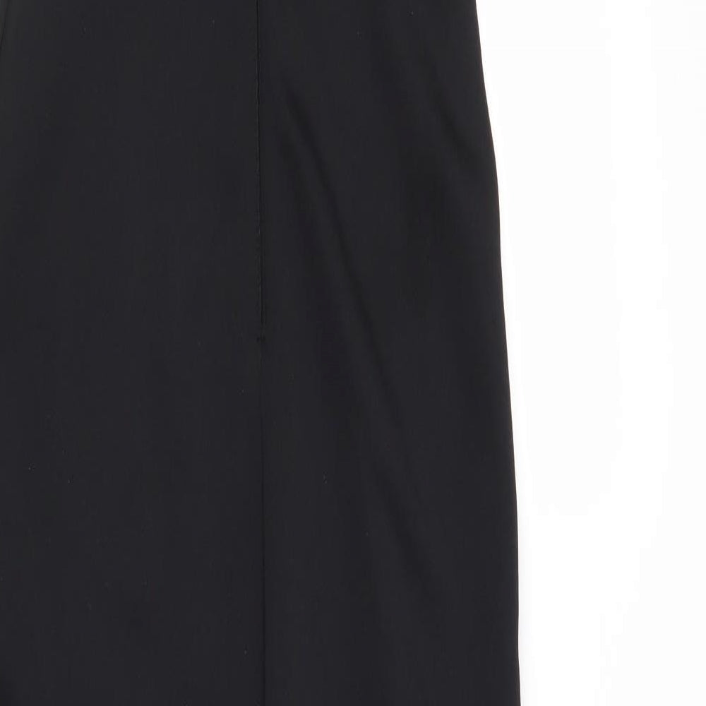 Lipsy Womens Black Polyester Ball Gown Size 8 Off the Shoulder Zip