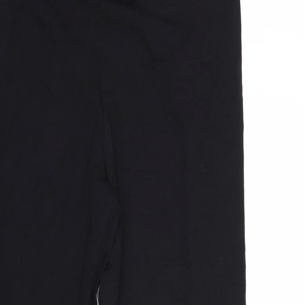 Marks and Spencer Womens Black Cotton Carrot Leggings Size 14