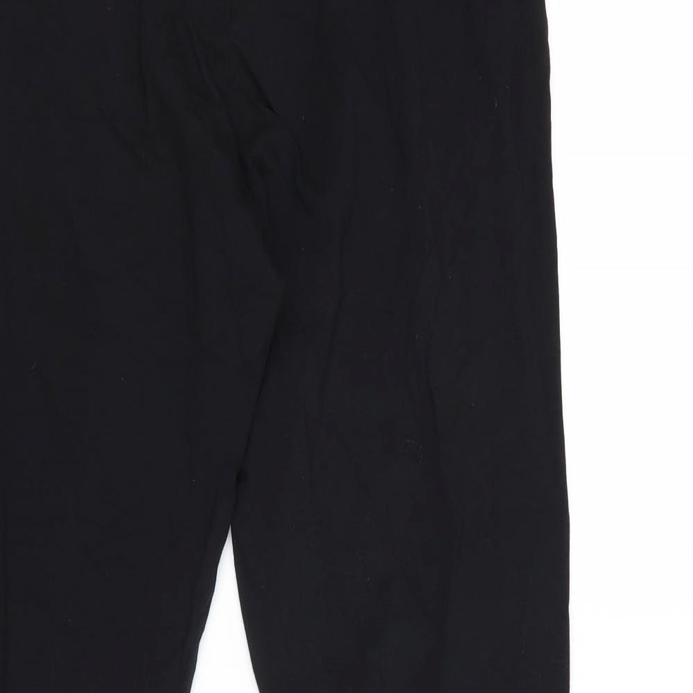 Marks and Spencer Womens Black Cotton Carrot Leggings Size 14