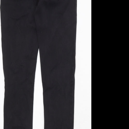 Marks and Spencer Womens Black Cotton Skinny Jeans Size 8 Regular Zip