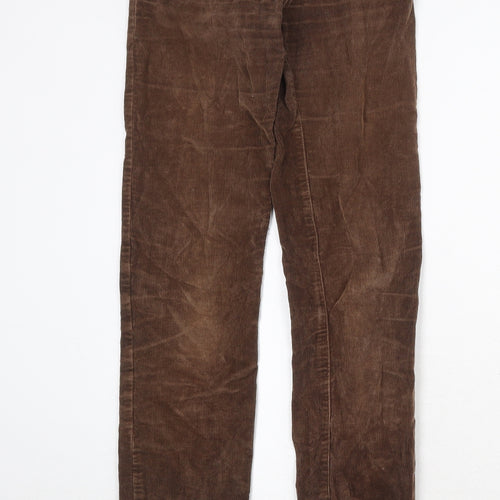 sass & bide Womens Brown Cotton Trousers Size 25 in Regular Zip