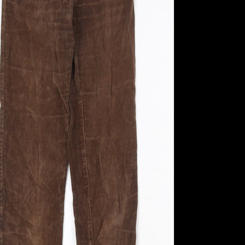 sass & bide Womens Brown Cotton Trousers Size 25 in Regular Zip